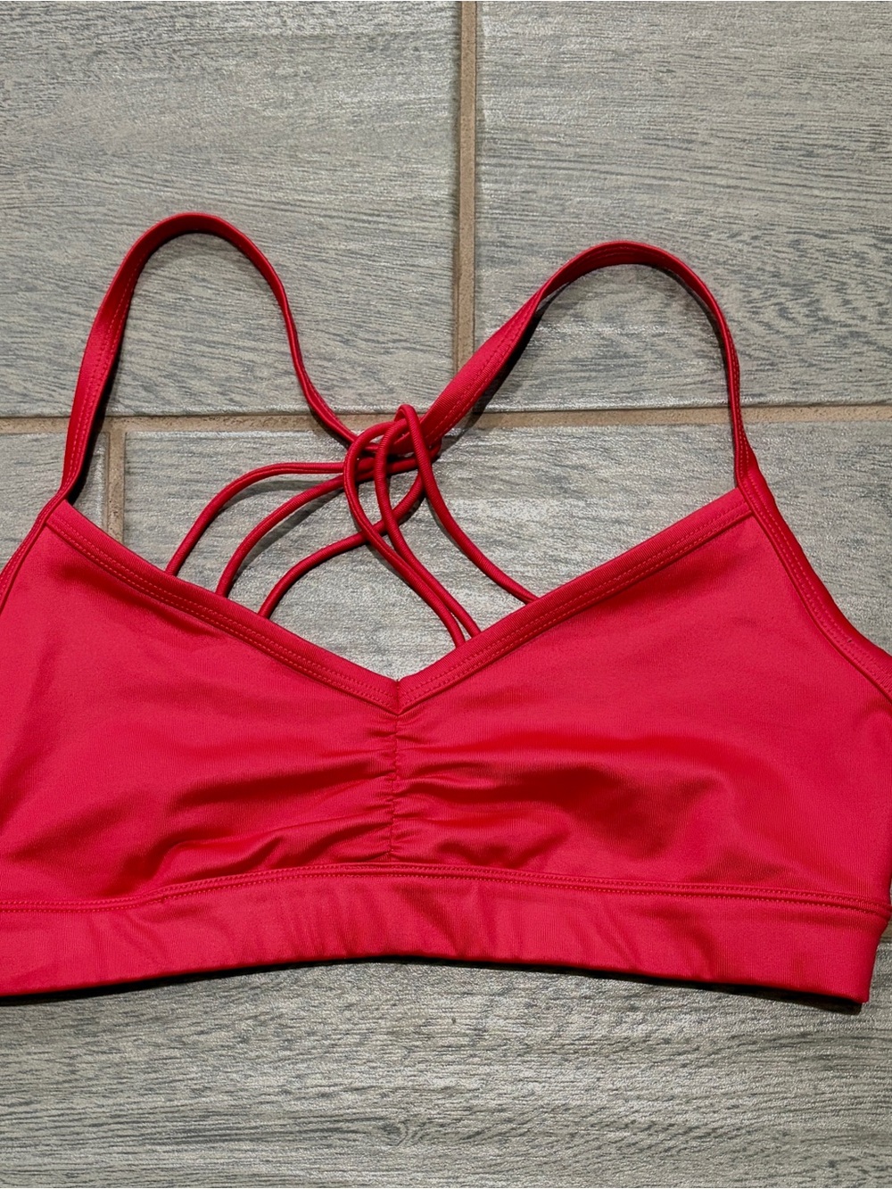 Alo Sunny Stappy Sports Bra Hot Pink
